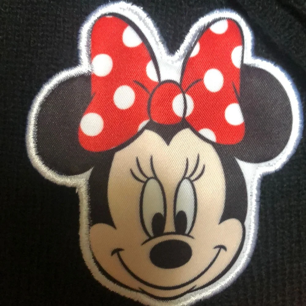Minnie‎ Mouse Black Red Pom Pom Hat Glove Set NWT